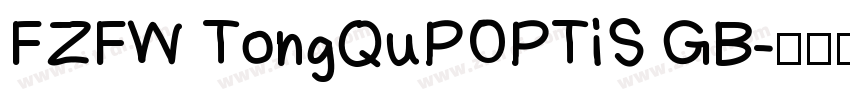 FZFW TongQuPOPTiS GB字体转换
